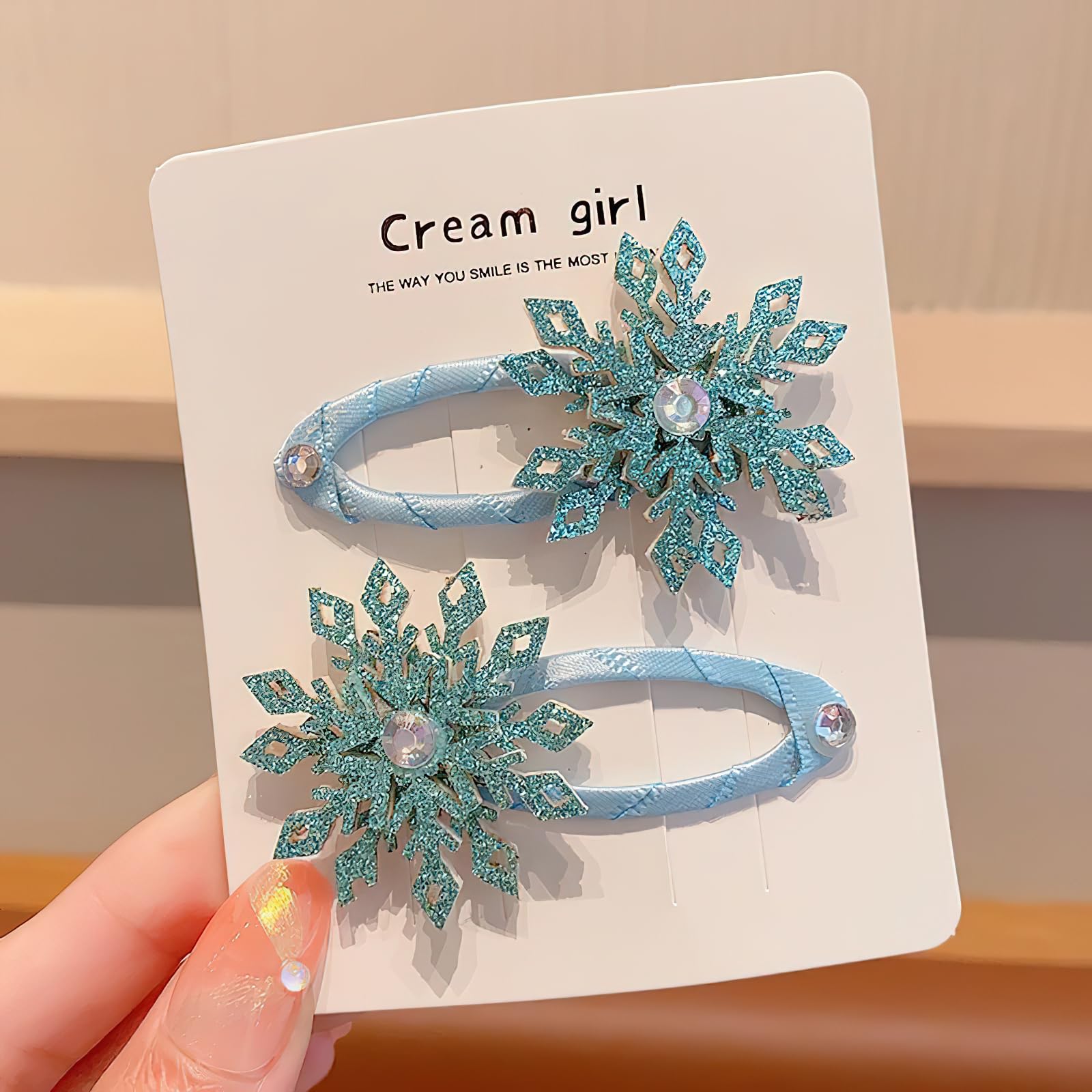 Pinza de copo de nieve de HANSAMU, accesorio festivo para recoger el cabello.