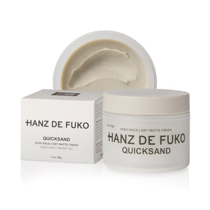 Hanz de Fuko Quicksand, envase 2 oz, práctico para retoques en cualquier lugar.