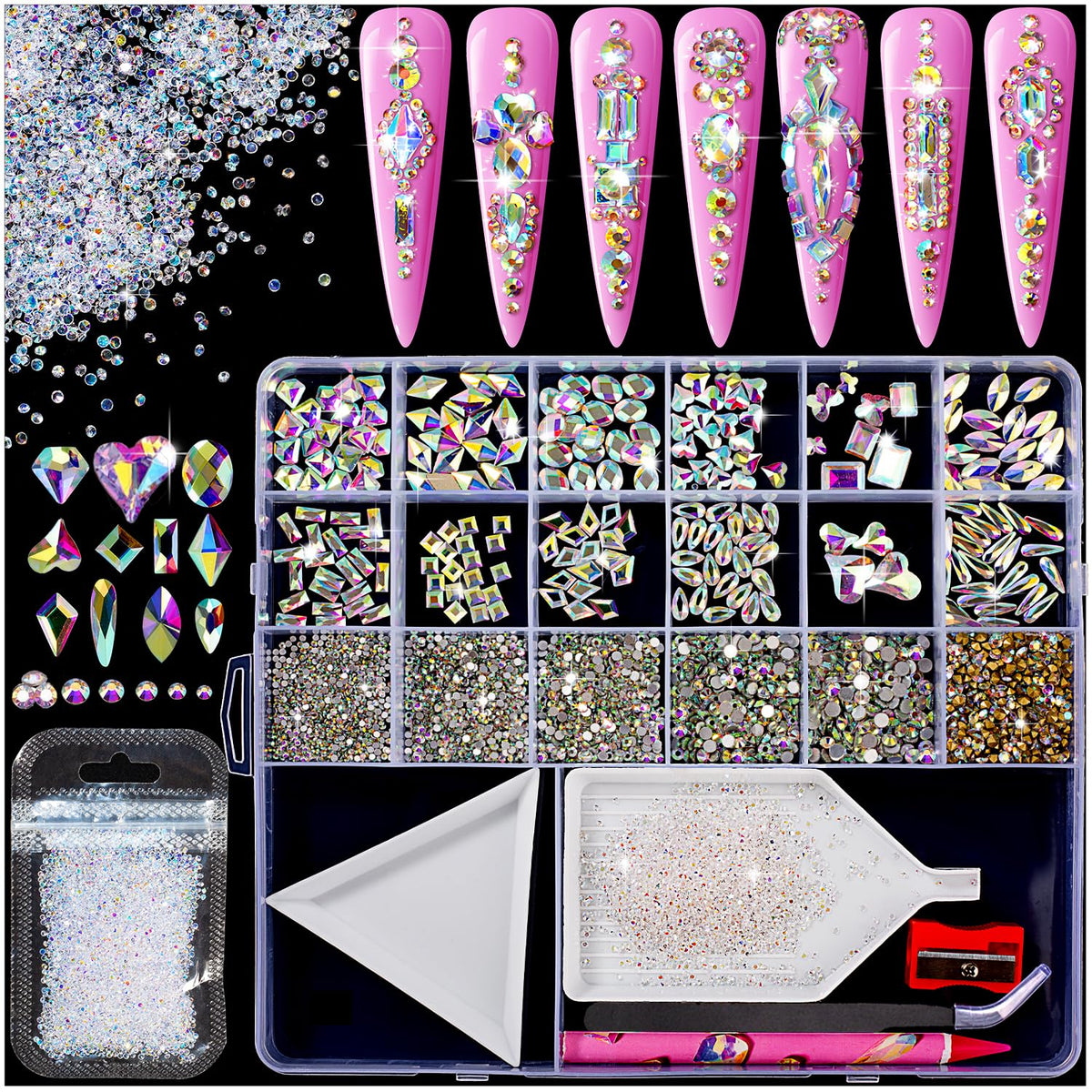 haozher piedras uñas 8000 colección para brillo duradero en diseños elegantes
