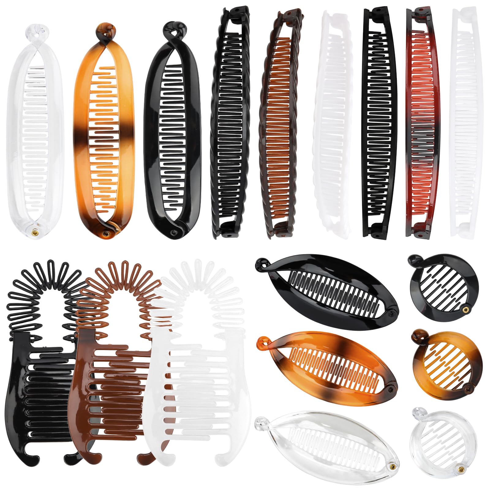 Pinza banana Hapdoo grande para cabello voluminoso con sujeción estable