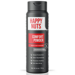 HAPPY NUTS desodorante en polvo para confort duradero sin fragancia