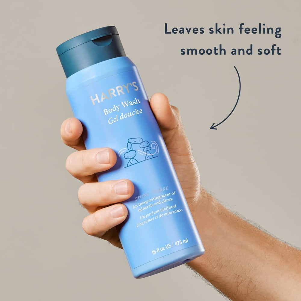 Harry's gel de ducha Stone, sensación limpia y suave en la piel