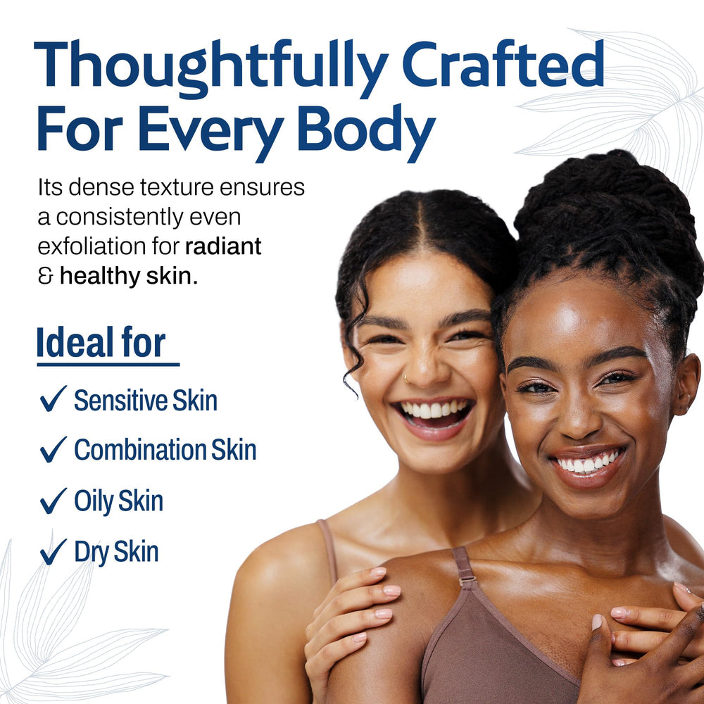 HartFelt cuidado piel, preparación para bronceado con exfoliación suave.