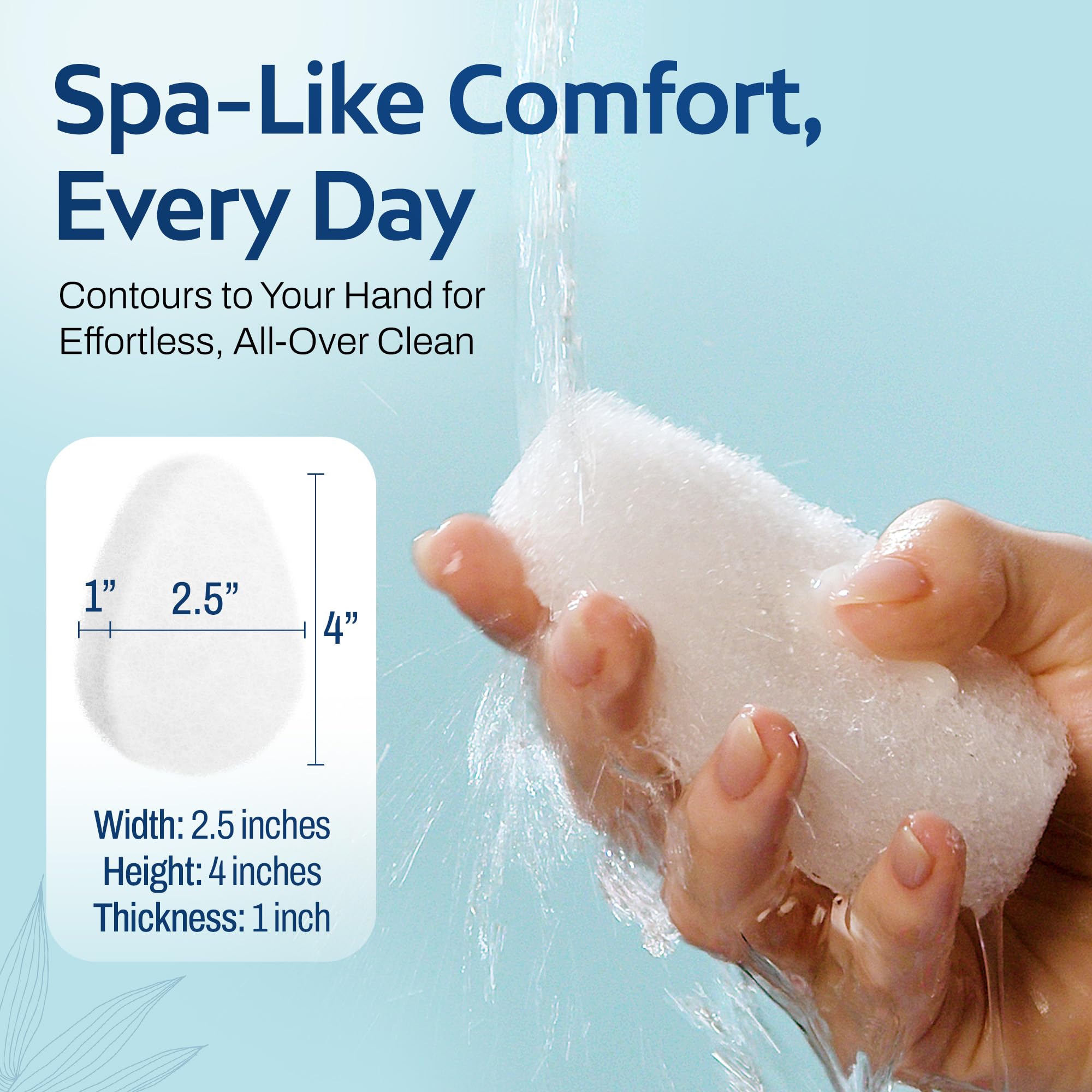 HartFelt esponja suave para piel sensible: limpieza sin irritación.