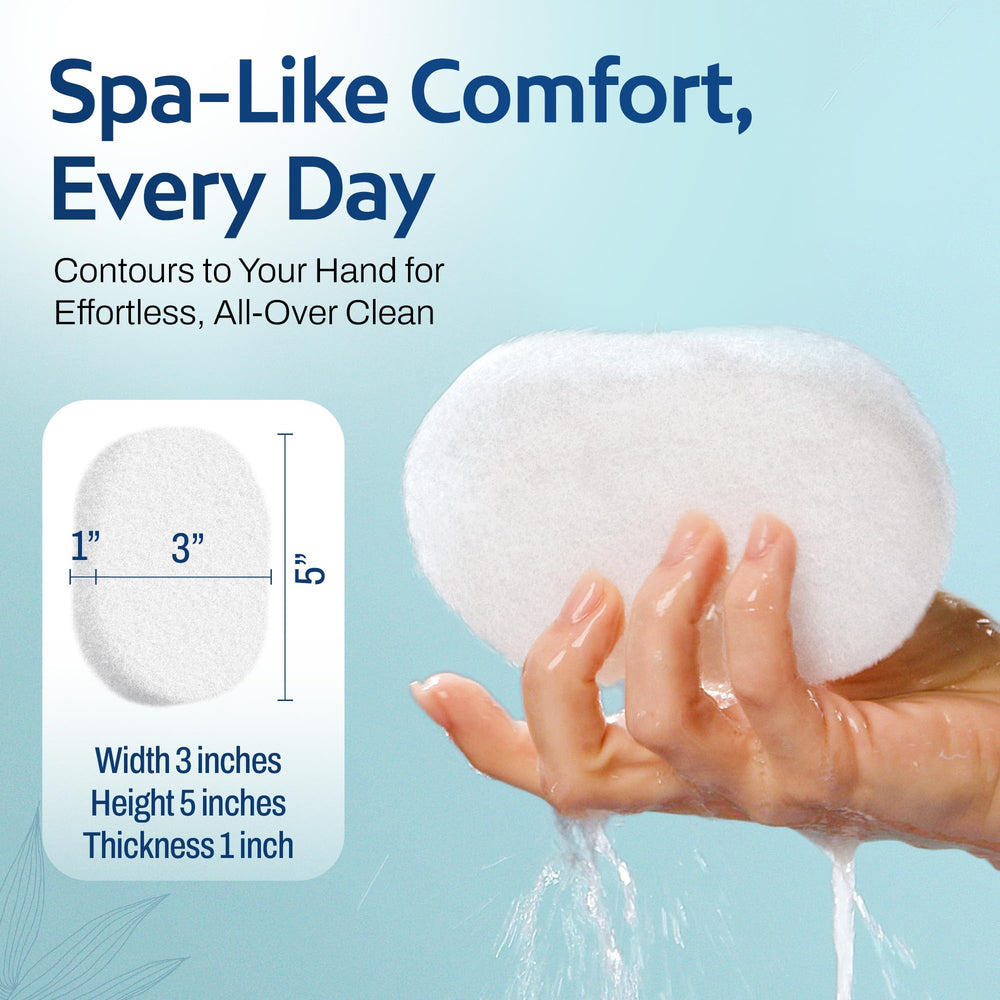 HartFelt textura suave, esponjas de baño que pulen la piel sin irritación.