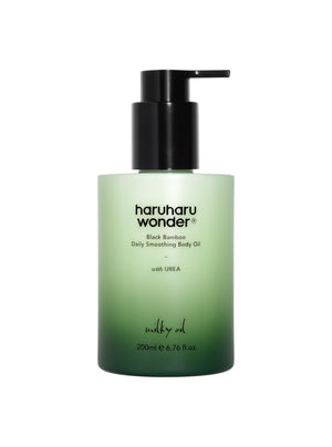 HARUHARU Wonder Black Bamboo: botella de aceite corporal con hidratación ligera.