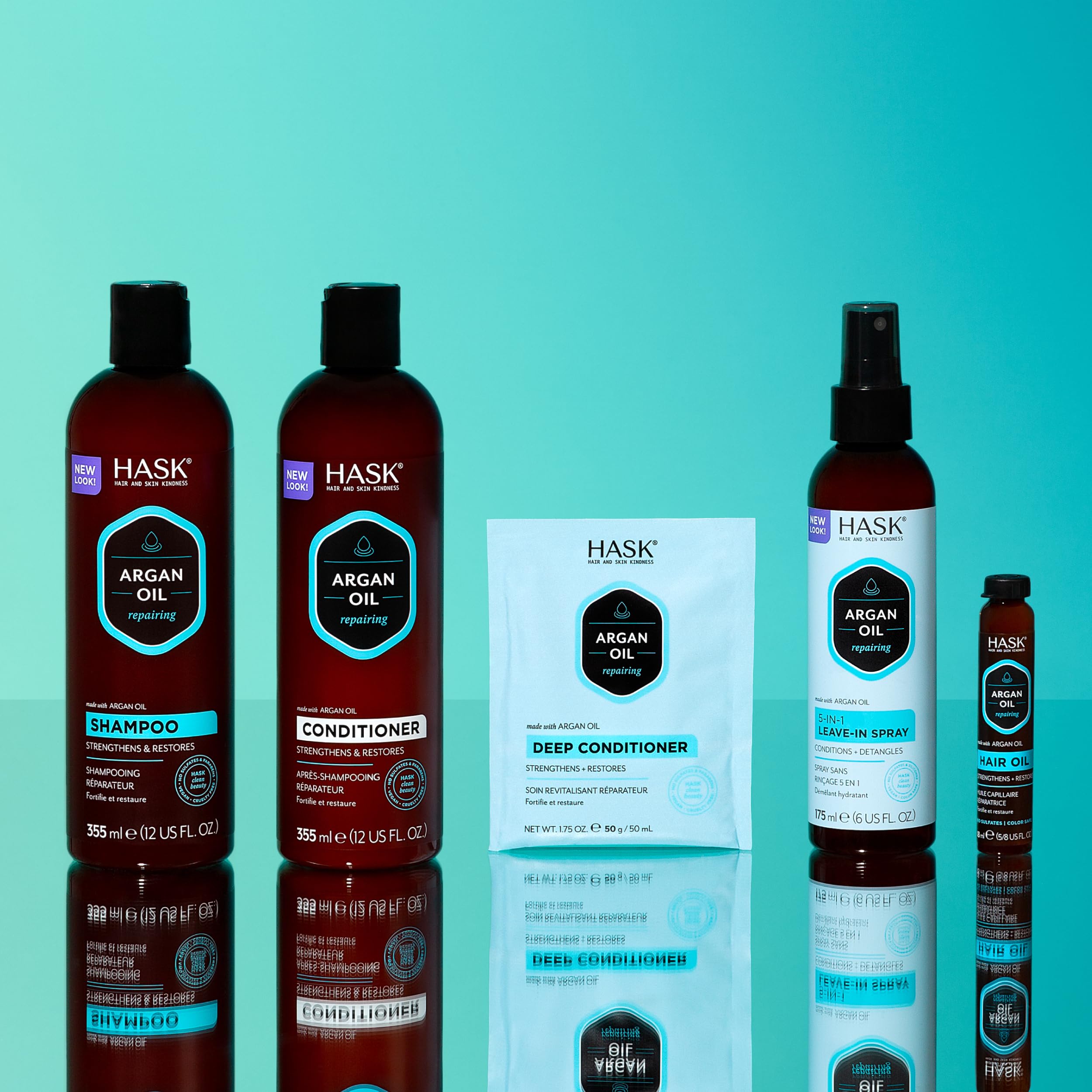 Retoque rápido con HASK Argan para brillo diario