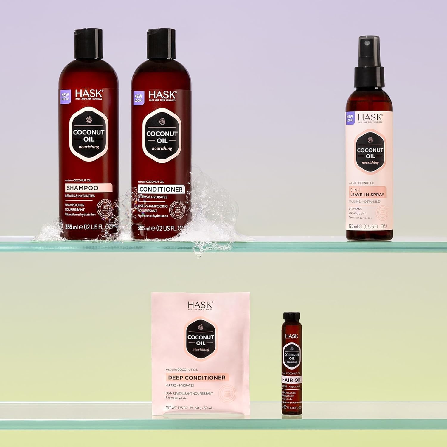 HASK conjunto de cuidado diario para cabello saludable.