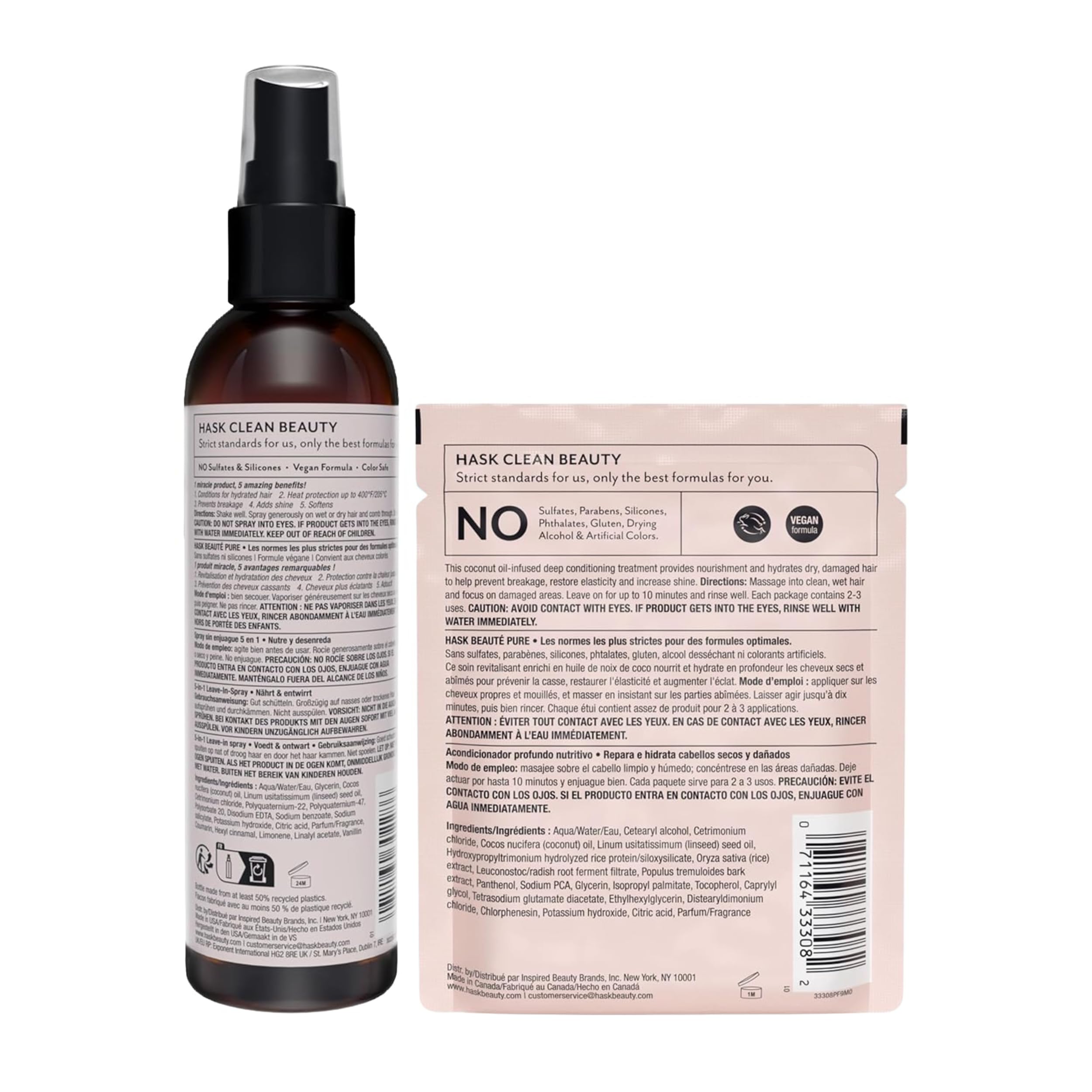 HASK cuidado capilar para cabello dañado mejora la manejabilidad.