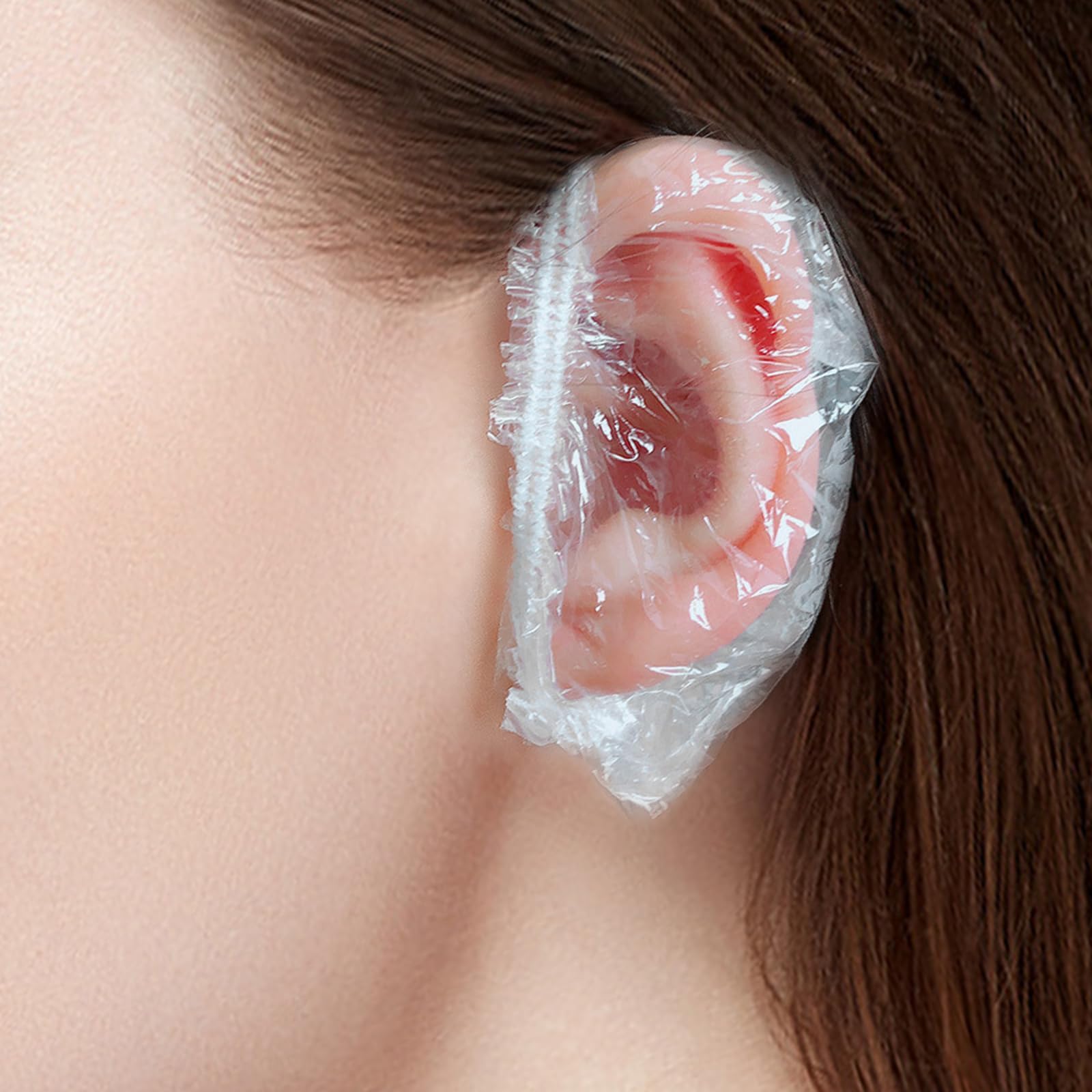 Hautllaif protector auditivo transparente para uso diario, protege oídos durante baño y peinado