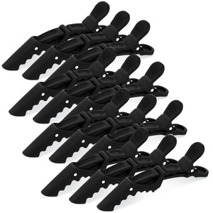 Pinzas para cabello Havawish cocodilo negro, uso diario para dividir mechones con agarre estable.