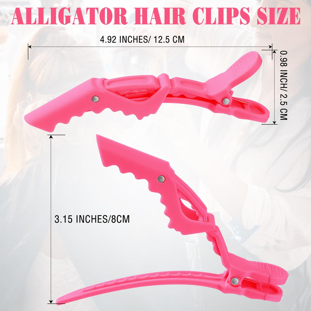Pinzas cocodrilo rosado gradiente Havawish, ideal para seccionar y fijar peinado con estilo.