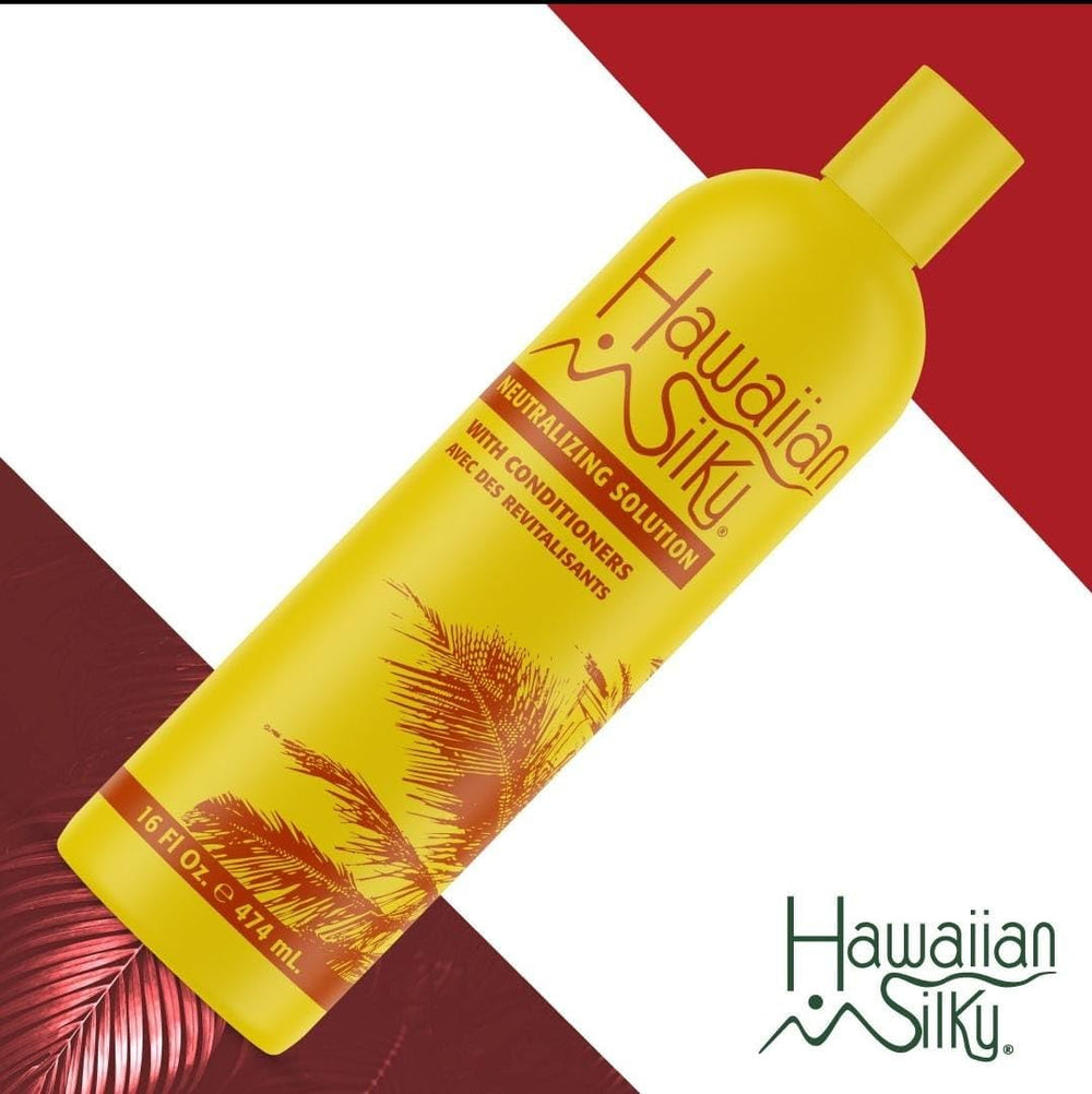 Escena de uso en baño con Hawaiian Silky, rutina posquímica sugerida.