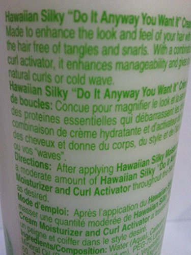 Hawaiian Silky hidratación suave para cabello, fórmula no grasa.
