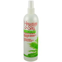 Spray Hawaiian Silky, botella, aporta brillo suave y cuidado capilar diario.