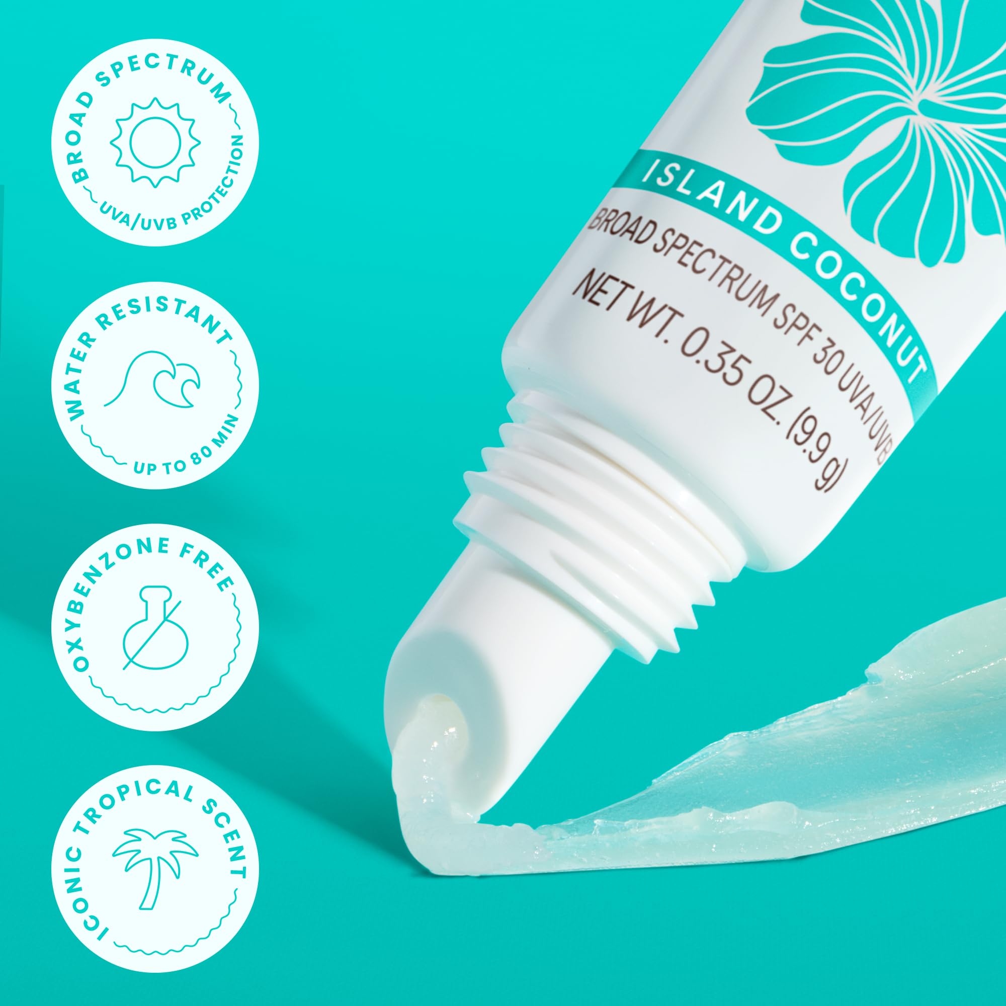 Hawaiian Tropic Bálsamo Labial, formato 0,35 oz para retoques.