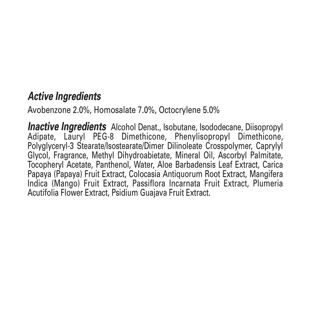 Uso diario ligero y no graso con Hawaiian Tropic Island Sport Spray.