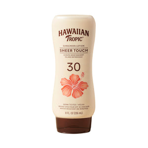 Protección SPF 30 de Hawaiian Tropic Sheer Touch en botella tropical mango