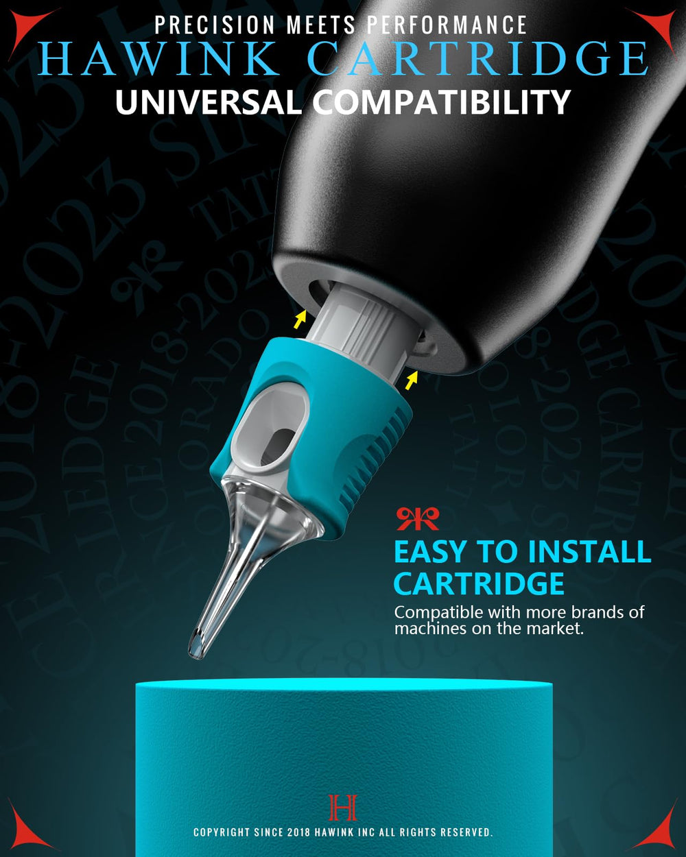 Agujas Hawink cartucho 15RM para mayor volumen de tinta