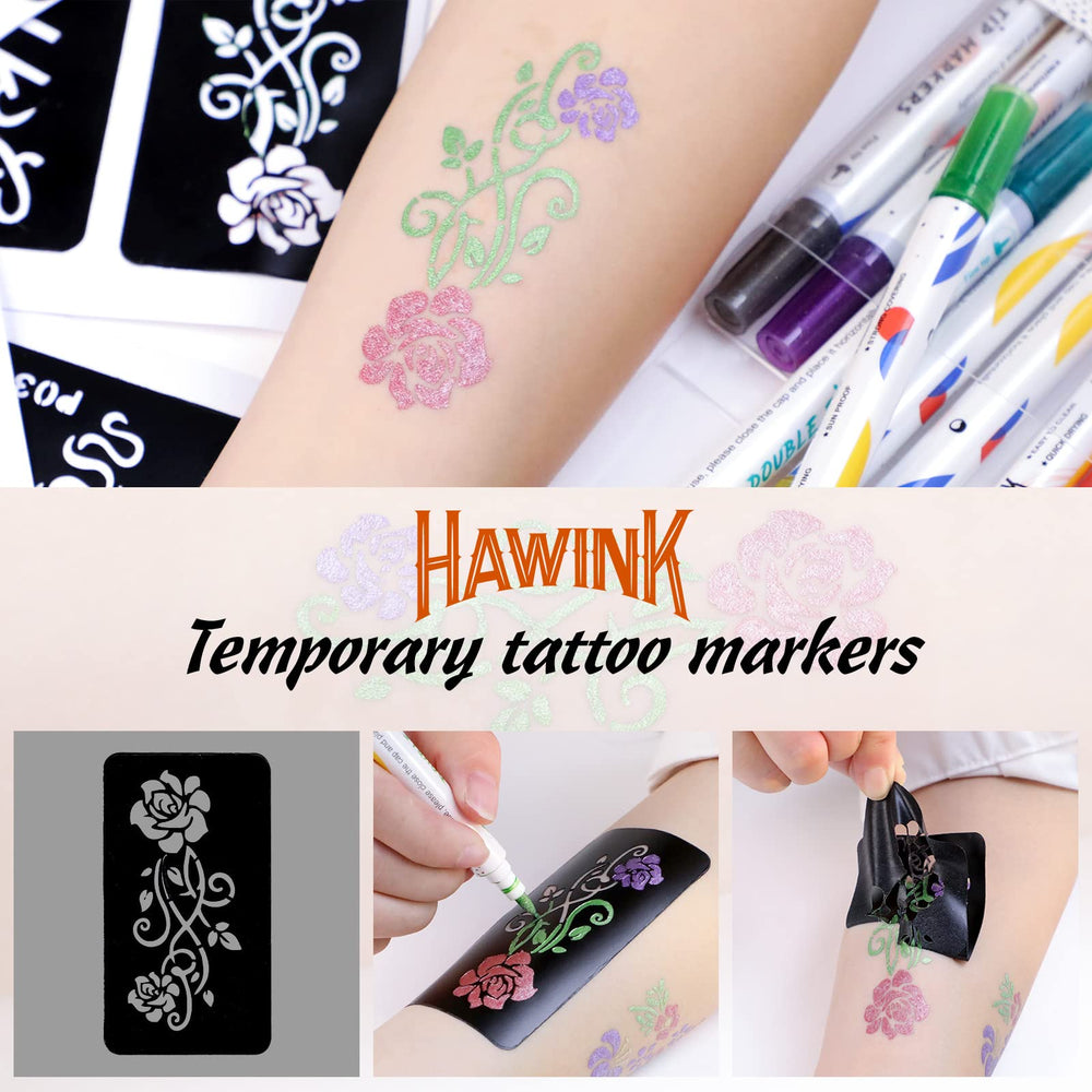HAWINK plantilla autopegable para diseños con relleno y detalle.
