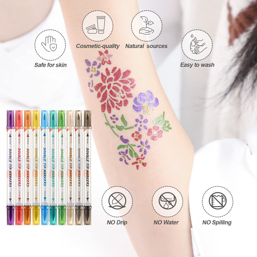 HAWINK tatuaje temporal seguro para ensayos y estilos creativos.