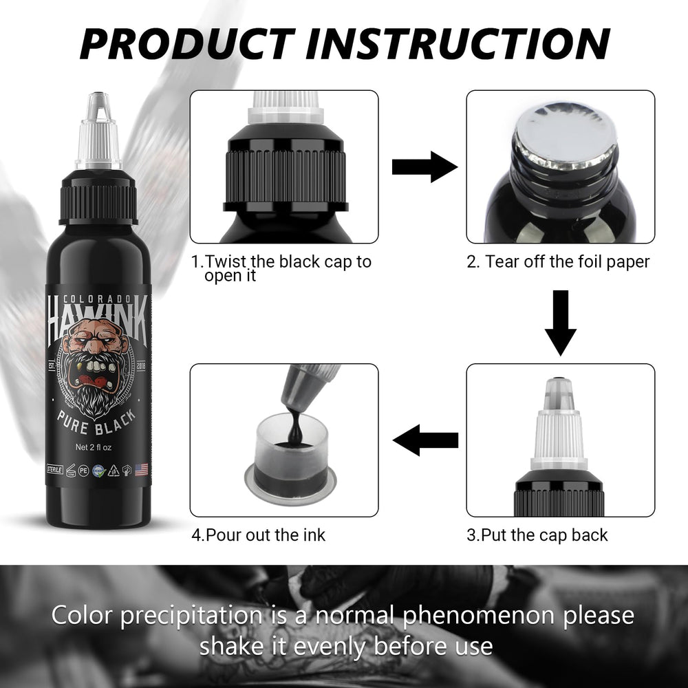 HAWINK tinta negra para mezclas, combinable con otros lavados para tonalidades.