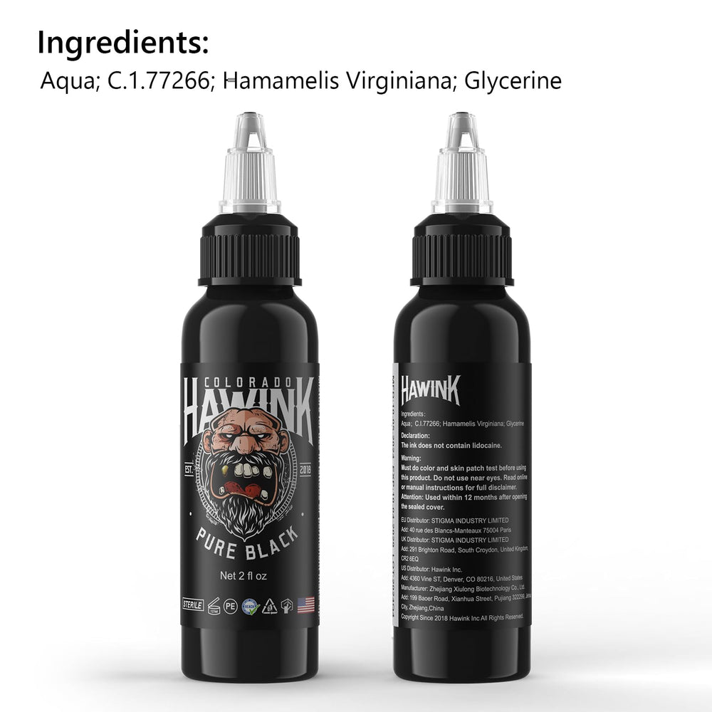 HAWINK tinta negra para sombreado, aplicación suave y sombras consistentes.