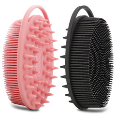Cepillo corporal de silicona HAYSNA con dos caras para exfoliar y masajear.