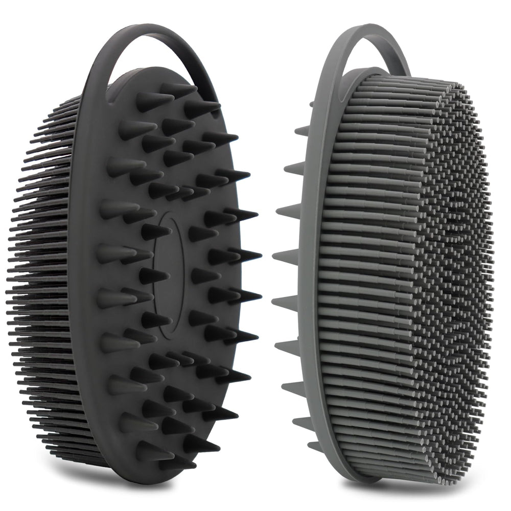 HAYSNA dos en uno exfoliante corporal para piel sensible, en la ducha.