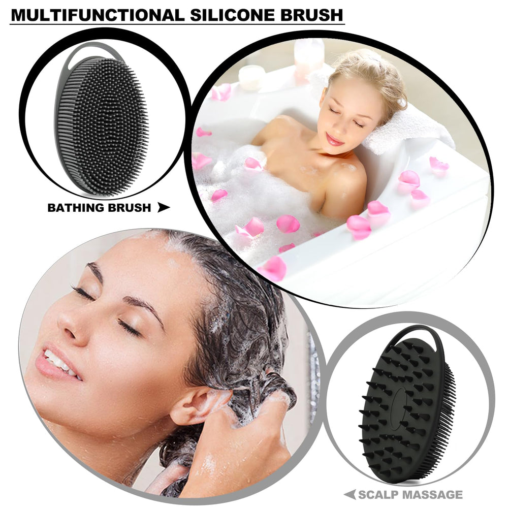 HAYSNA masaje capilar en silicona para lavado suave y relajante.