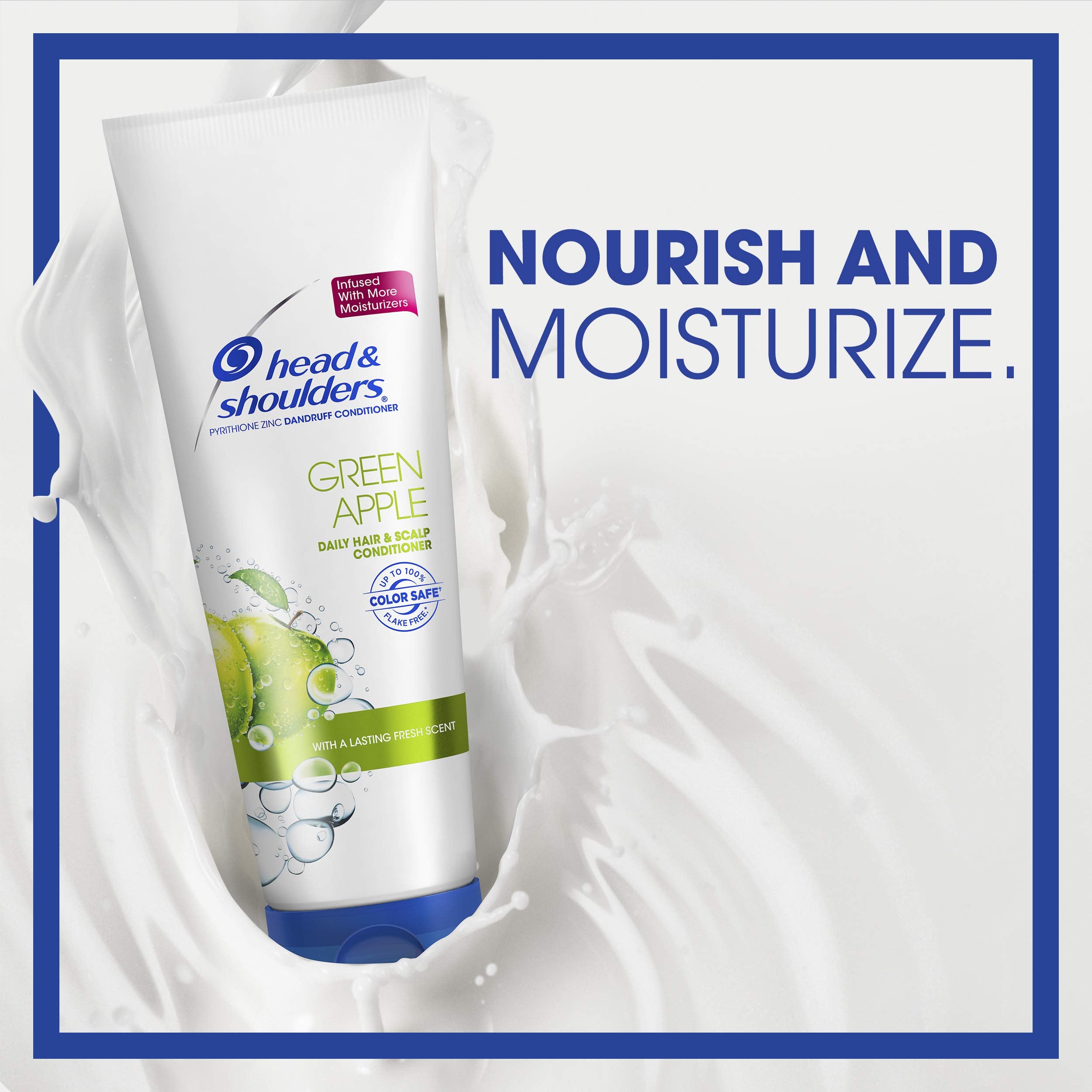 Head & Shoulders Acondicionador Manzana Verde, cabello tras el enjuague, aroma duradero.