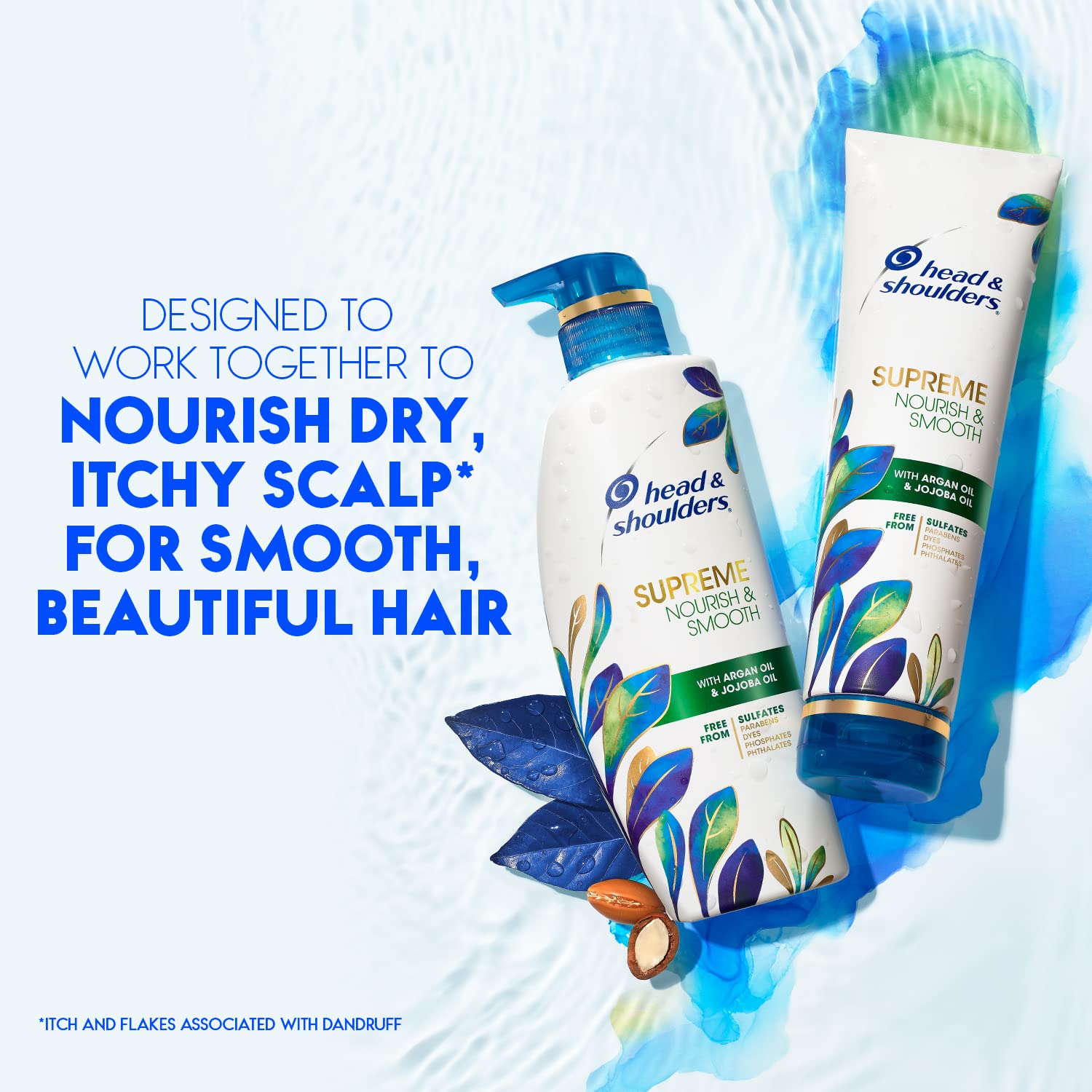 Aceite de jojoba en Head & Shoulders Supremo Nutre y Suaviza Champú, hidrata sin pesadez.
