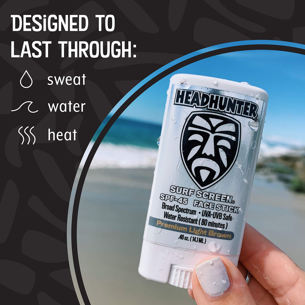 Protección resistente al agua de Headhunter Stick facial para playa