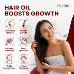 Healov Aceite ricino-calabaza-jengibre: fortalece raíces y reduce quiebes