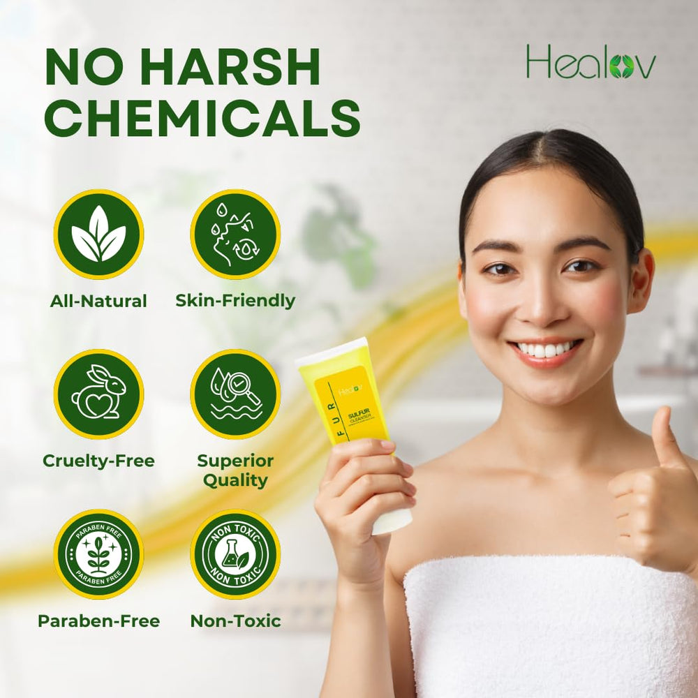 Healov azufre jabón ingredientes: azufre natural para purificar poros