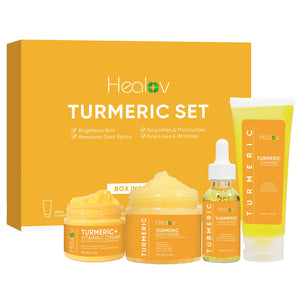 Healov Turmeric Face Cream con Vitamina C para iluminar la piel.