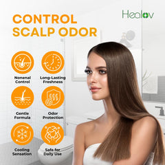 Cabello limpio y con sensación de frescura gracias al champú Healov.
