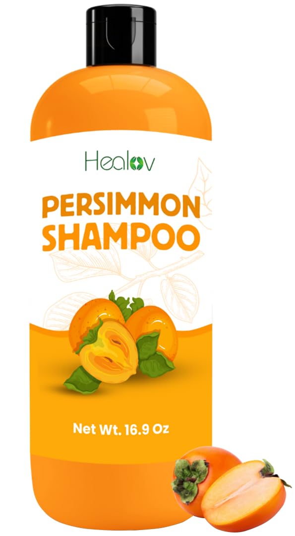 Healov Persimmon Champú: botella frontal para control de olor y frescura diaria.