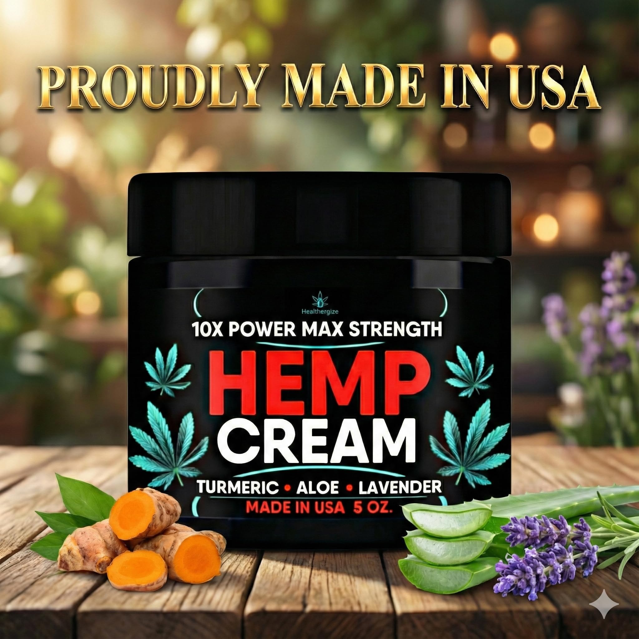 Healthergize crema de cáñamo, absorción rápida sin grasa
