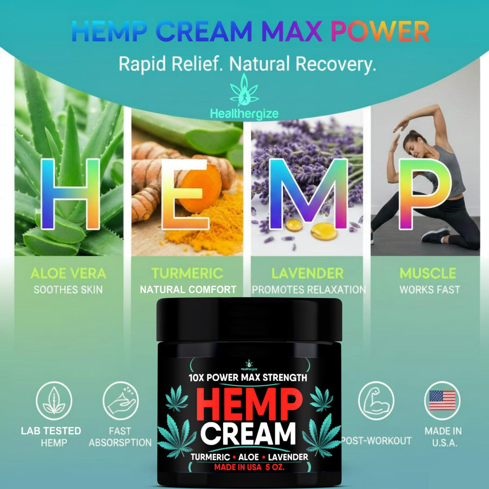 Healthergize crema de cáñamo, para espalda y rodillas