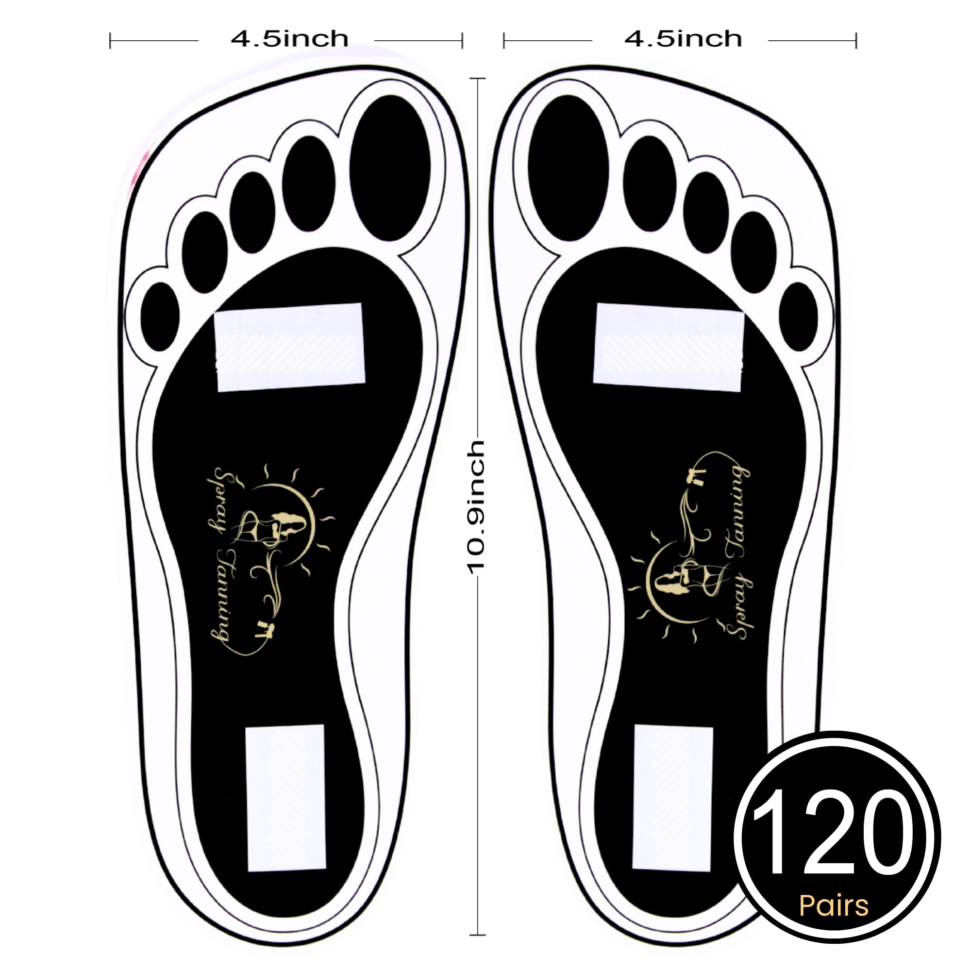 HeeStar protector de pies adhesivo, ideal para salones durante bronceado por pulverización.