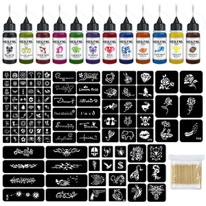 HEILFNL tinta temporal 12 colores para tatuajes visibles y duraderos en la piel