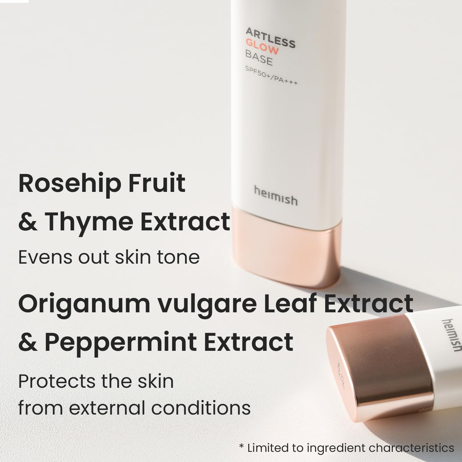 HEIMISH Artless Glow Base fórmula suave que se mezcla sin grasa