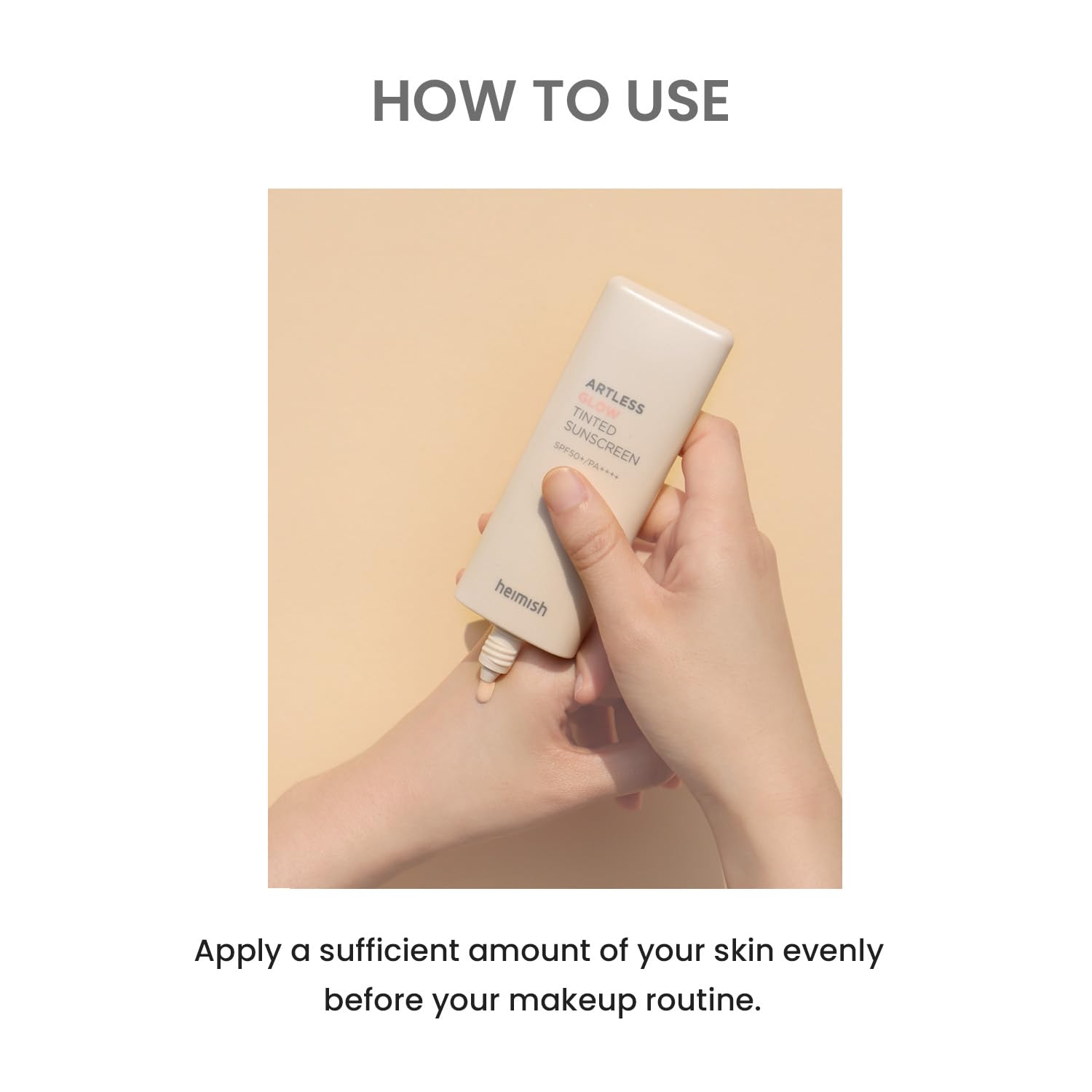 Empaque ecológico y fácil de usar de HEIMISH Artless Glow.