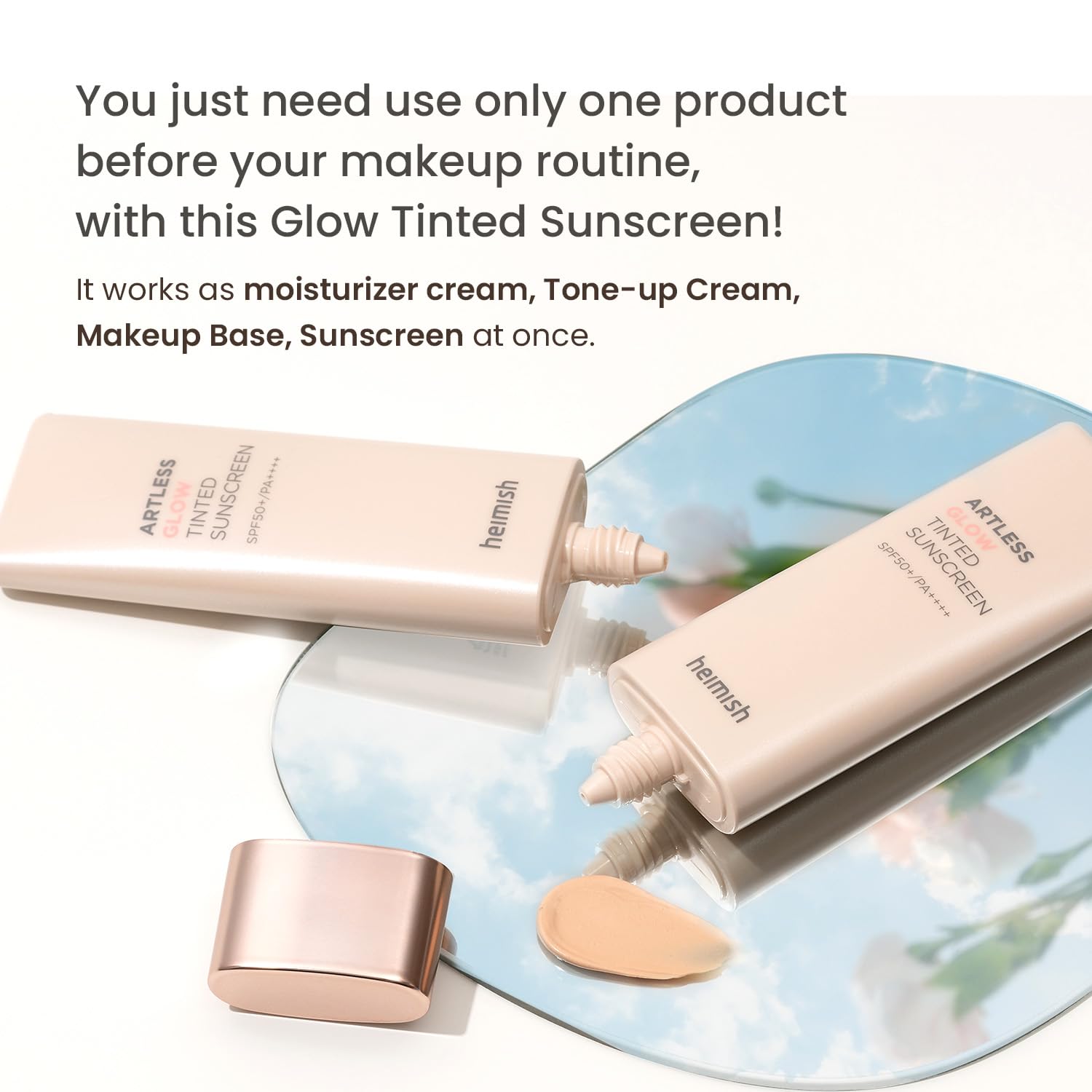 HEIMISH Artless Glow funciona como primer e iluminador en una sola pasada.