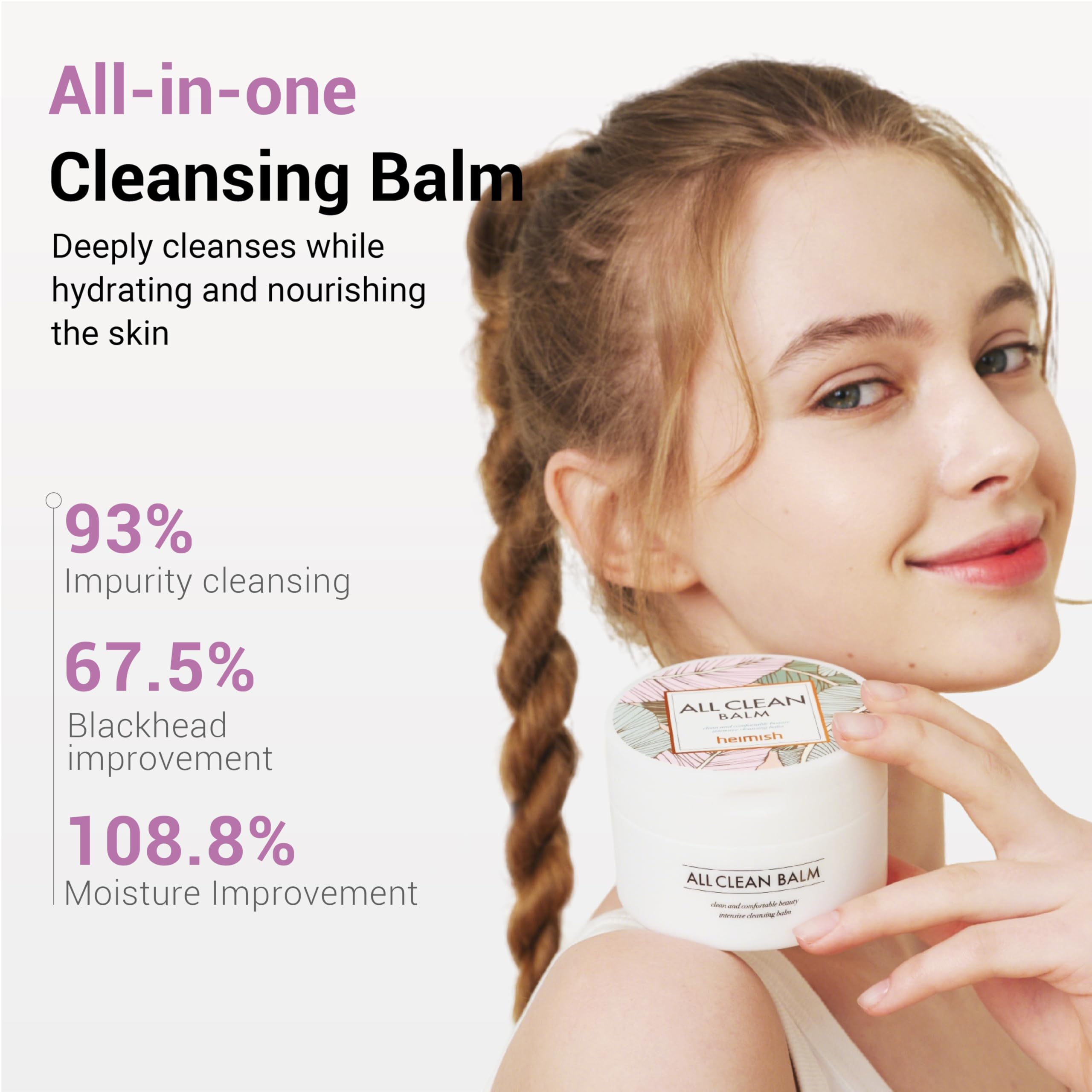 HEIMISH bálsamo limpiador retira maquillaje de ojos con delicadeza.
