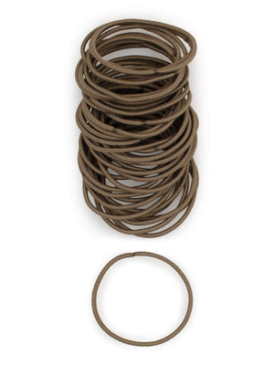 Heliums elástico para pelo fino en marrón claro con agarre suave sin tirar.