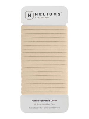 Heliums elásticos finos sin costura en beige-blonde protegen el cabello al peinar