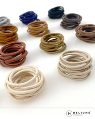 Heliums gomas-cabello-pequenas-marron-oscuro, duraderas y reutilizables para niños.