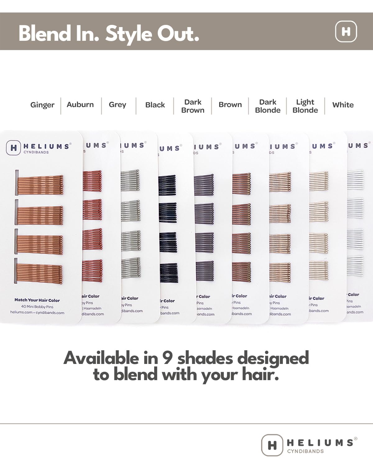 Heliums mini horquillas rubio oscuro adecuadas para niños y cabello delicado